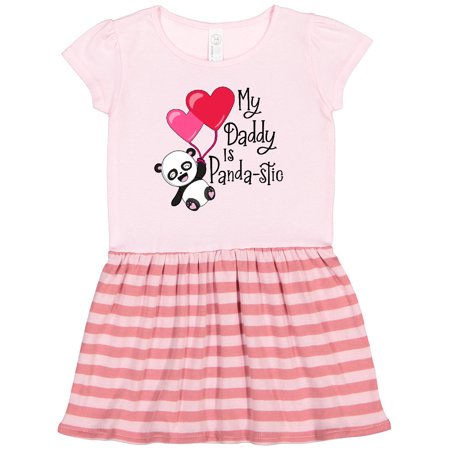 

Inktastic My Daddy is Panda-stic- Cute Valentine Panda Gift Toddler Girl Dress