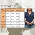 thumbnail image 3 of TEMOFON Summer T Shirts for Women Casual V Neck Button Down Tops Comfy Short Sleeve Knit Loose Fit Blouse Cardigans Tee Shirts Size XL, 3 of 5