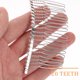 thumbnail image 3 of BRIGHTFUFU 7.8cm 20 dientes de lujo DIY alambre de metal pinza de pelo peine nupcial velo peine (plata), 3 of 7