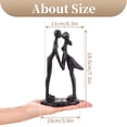 thumbnail image 7 of Sziqiqi Couple Sculptures Cast Iron Gift for Anniversaries Wedding Small Modern Abstract Figurine Decorative Metal Statues Romantic Passionate Love Ornament for Couples Valentines, 7 of 7