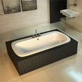 thumbnail image 4 of Malibu Home Skagen Whirlpool/Massaging Air Jet Bathtub 66"x 34"x 22" in Biscuit, 4 of 5