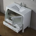 thumbnail image 5 of Dior 36" Single Bath Vanity in Zebra Gray with White Ceramic Top and Integrated Square Sink with Matching Mirror, 5 of 8