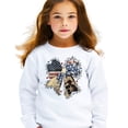 thumbnail image 3 of Honor the Brave Sweatshirt for Women, Teens & Girls Patriotic Coquette Bow Pullover White Sweatshirt Youth Large, 3 of 5