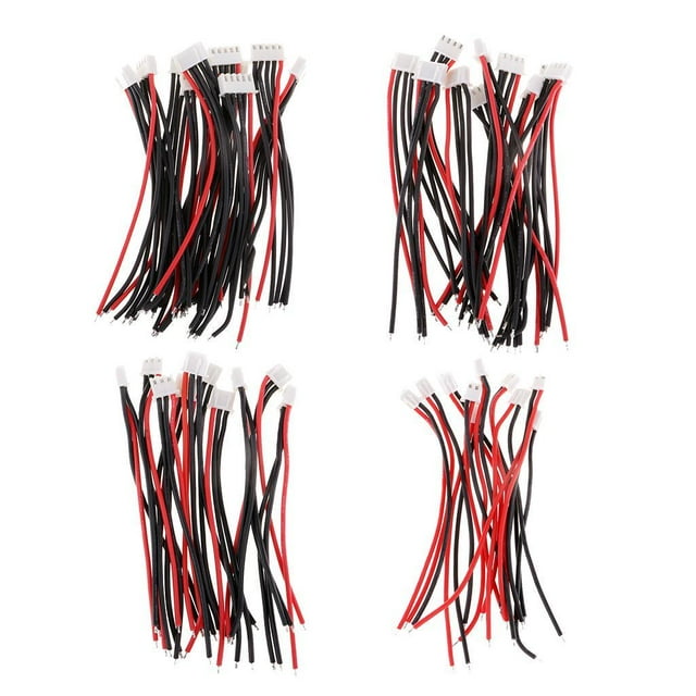 Cable de Extensión de Silicona con de de 40 Piezas Cm para Baterías de 1 a 4 S Hugo Cable del cargador de la balanza