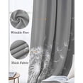 thumbnail image 6 of White Dandelion Blackout Curtains for Bedroom 45 Inch Length 2 Panels Set, Spring Plants Flowers Vintage Gray Thermal Insulated Energy Saving Window Treatment Curtains Blackout Drapes 52"x45", 6 of 8