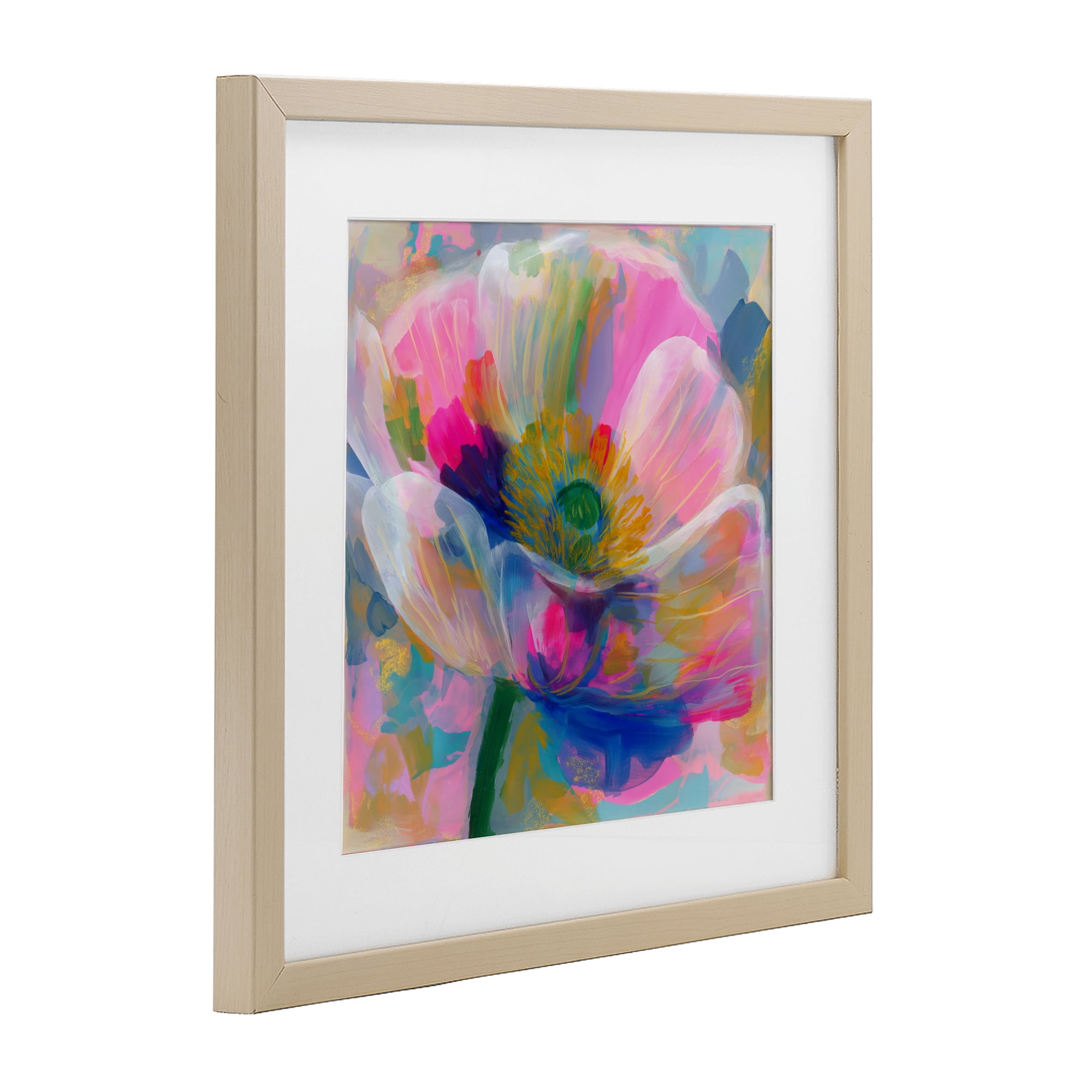 Stupell Industries Backlit Kaleidoscopic Poppy Birch Framed Print Under Glass, design by Chromatic Storm Studio