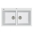 thumbnail image 2 of LaToscana  Elegance 34" x 20" Drop-In Double-Bowl Quartz Kitchen Sink Titanium, 2 of 5