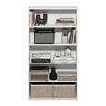 thumbnail image 4 of Furinno Basic 5-Tier Open Shelf Bookcase, Bookshelf, Storage Organizer, 7 x 24 x 44, White, 4 of 4