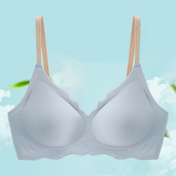 wcjm Blue Bras For Women No Underwire Wireless Bra Support Full Coverage Bralette Comfort Everyday Sports Bra