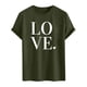 thumbnail image 3 of Tops para hombre, blusas y camisas de cuello redondo y manga corta para hombre. Camiseta/camisa informal de cuello redondo y manga corta con estampado de corazones para hombre. Tops de poliéster para, 3 of 3