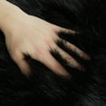 thumbnail image 5 of Lanco Fluffy Sheepskin Faux Fur Shag Area Rug, Black, 30 x 46 Bedroom, Living Room, Bathroom., 5 of 5