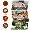 thumbnail image 7 of Grey Christmas Round Tablecloth, Fitted Table Cover with Elastic for 45"-54" Round Tables, Gnomes Xmas Tree Poinsettia Eucalyptus Table Cloth Outdoor Indoor Dinning Party Waterproof Tablecloths, 7 of 7