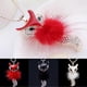 thumbnail image 2 of Renikh Women's Rhinestone Faux Fur Cute Fox Pendant Long Sweater Necklace Jewelry--Red-Model code 27921 Red, 2 of 5