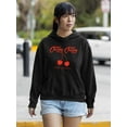 thumbnail image 2 of Cherry Cherry Hello Summer Hoodie Women -Image by Shutterstock, Female Large, 2 of 4