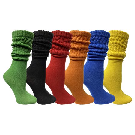 

Yacht & Smith Womens Cotton Slouch Socks Bulk Crew Boot Socks (6 Pairs)