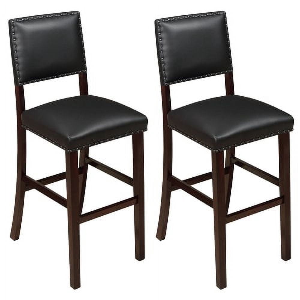 Angel Line Kirkland 29" Bar Stool-White w/ Gray Cushion-set of 2-Color:White,Size:29" seat height,Style:gray cushion