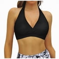 thumbnail image 2 of UAYOTSE Women Elastic Swimwear Tops Underwire Full Coverage Bikini Top Push Up Swim Crop Top Tie Back Bathing Suit Tops,Sizes S, 2 of 9