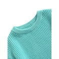 thumbnail image 4 of Kiapeise Toddler Baby Uni Round Neck Knitted Sweater Infant Kids Winter Warm Long Sleeve Solid Color Pullover Knitwear, 4 of 6