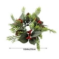 thumbnail image 3 of Antqov Christmas Wreath Candle Rings 10" Mini Christmas Decorations Wreath Pines Needles Garland Fake Plants Candle Rings Holders for Christmas Wedding Home Door Window Chair Decorations, 3 of 6
