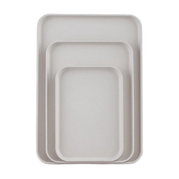 Juego de bandejas ZJDOAK: bandejas de plástico reutilizables para galletas, aperitivos, charcutería, refrigerios, postres y fiestas. Bandeja apilable para encimera de cocina, sin BPA.