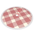 thumbnail image 2 of Christmas Plaid Christmas Tree Skirts 30" Inch, Winter Holiday Tree Mat, Xmas Tree Skirt For Rustic Christmas Holiday Decorations, 2 of 8