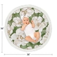 thumbnail image 4 of Sweet Jojo Designs Watercolor Magnolia Green and Ivory Baby Play Mat, 4 of 4