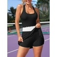 thumbnail image 5 of Sociala 2 Piece Scalloped Waistline Tennis Skirt Sets for Womens Golf Skirts, 5 of 7