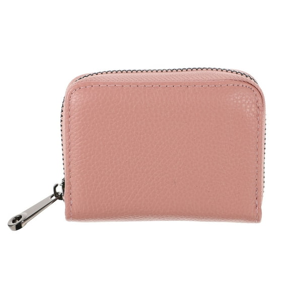 1pc PU Bag Leather Zipper Organ Purse Leather Credit Slot Wallet Purse Pocket