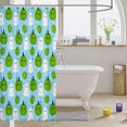 thumbnail image 3 of Manfei Spooky Halloween Pumpkin Pattern Shower Curtain 72Wx84L,Cute Ghost Pattern Bathroom Shower Curtain, 3 of 5