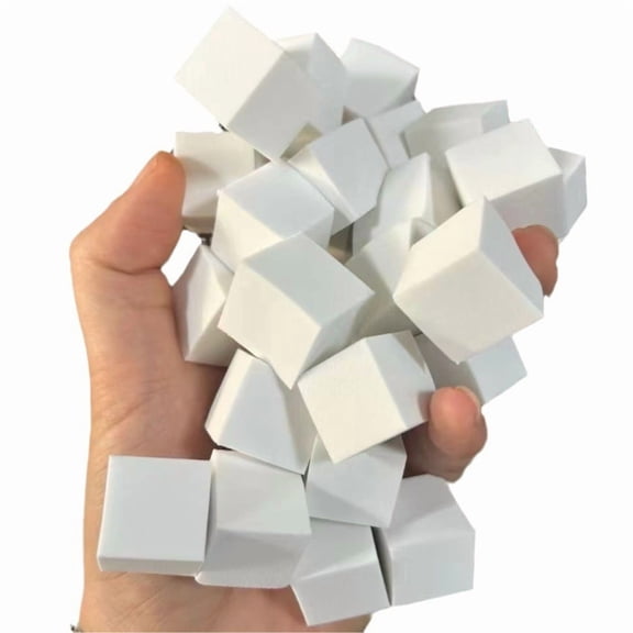 100Pcs Nail Gradient Sponges, 1cm White   Mini Clips - Makeup Wedges for Ombre & Color Transition Nail Art
