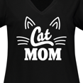 thumbnail image 4 of Inktastic Mothers Day Cat Mom Women's Plus Size V-Neck T-Shirt, 4 of 5