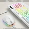 thumbnail image 6 of Wireless Keyboard and Mouse Combo with 9 Backlit, Wrist Rest & Phone Holder, White, 6 of 8