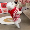 thumbnail image 5 of Pet Striped Hoodie Fleece Lined Comfortable Breathable Winter Warm Coat for Puppies and Cats Red XS, 5 of 8