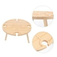 thumbnail image 1 of GOOHOCHY Lot de 1 Table à Collation en Bois Ronde Bureau de Service avec Fonction de Service pour Aliments pour Rassemblements en Plein Air, 1 of 8