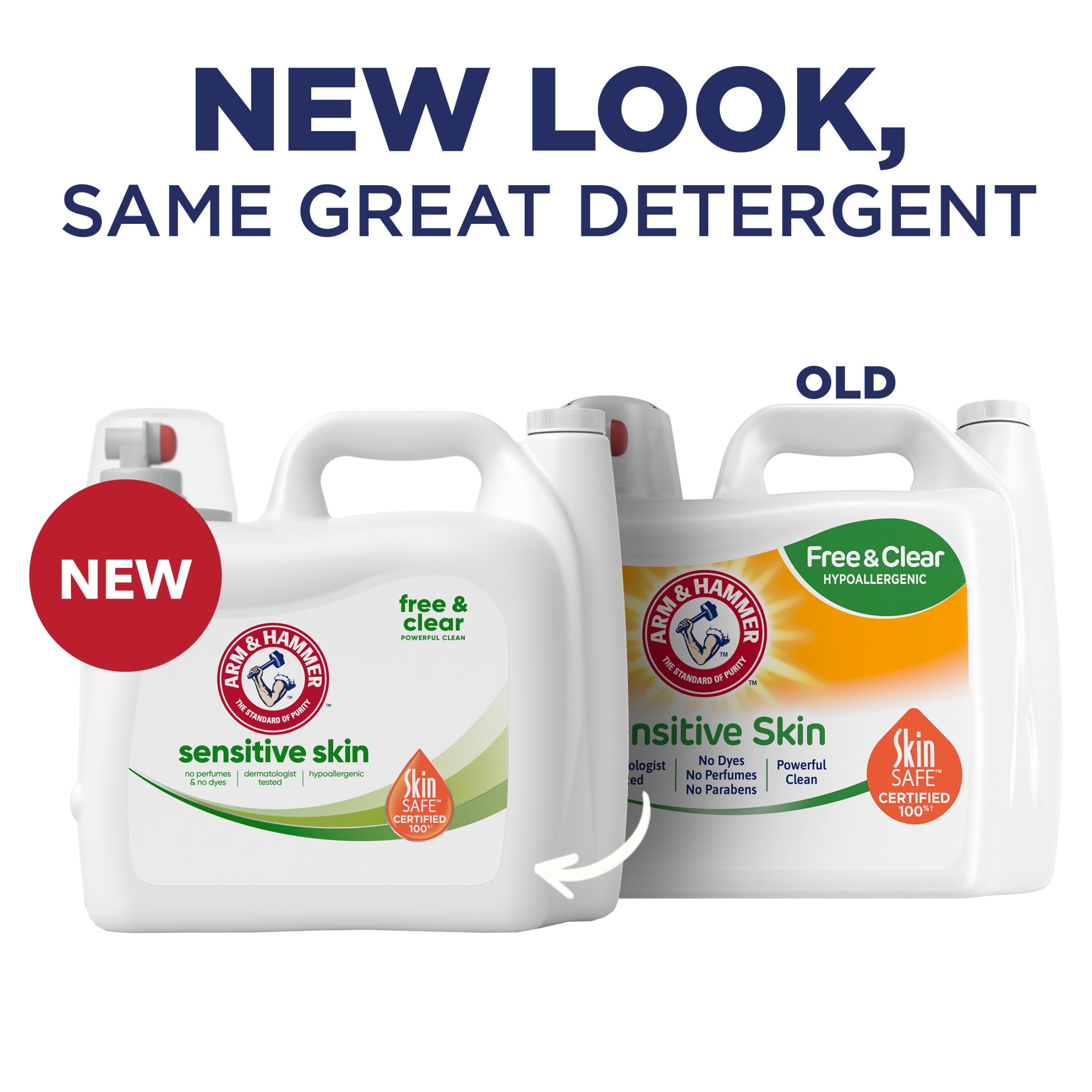 ARM & HAMMER Sensitive Skin Free & Clear Liquid Laundry Detergent, 140 Fl oz, 140 Loads