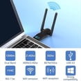 thumbnail image 2 of Dongle Wifi USB, Wifi USB de 5 GHz Sin Unidad de Computadora, Adaptador WIFI USB3.0 de 1300 Mbps, Compatible con 11/10/8/7/Vista/XP, Operativo, 2 of 6