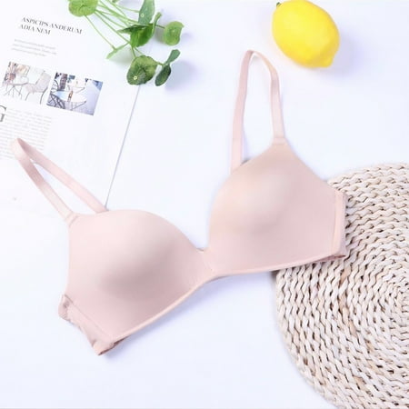Pavied Minimizer Bras Feelingirl Bra Wireless Bras Women s Underwear Without Ring Thin Gathered And Comfortable Breathable And Seamless Suitable For Sleeping Seamless Bras Womens Bras Khaki 32
