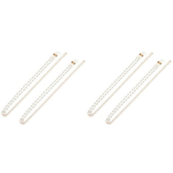 WORGEOUS 4 Pcs  Pearl String Eyeglass Chain Sunglasses Holder Strap Eyeglass Eyewear Chain