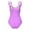 Purple, variant on lnmuld Stylish One Piece Swimsuit with Ruffled Skirt and Unique Back Design Teen Bathing Suit for Juniors Color:Purple,Size:13-14 Years