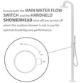 thumbnail image 2 of HEATGENE Outdoor Shower with Rain Shower and Handheld Shower Head for Outside/Poolside/Patio Drench Shower - Gray, 2 of 5