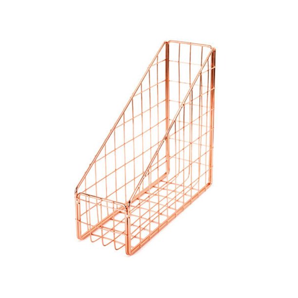 Soporte de documentos de hierro multifuncional Estante de almacenamiento de oficina hueco Caja organizadora de papelería de escritorio para estudiantes Inevent WJU1572-02