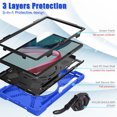 thumbnail image 4 of XYX Case for Lenovo Tab P11 Pro Gen 2 2022 11.2 inch(TB-138FC/TB-132FU), 360 Degree Rotating Hand Grip Shockproof Cover with Shoulder Strap, Blue, 4 of 7
