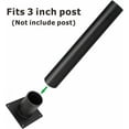 thumbnail image 3 of Outdoor Post Light Base Heavy Duty Pier Mount Adapter for 3" Post Light Fixture Surface Mount Post Matte Black Piece 3" Post Light Fixture Surface Mount Post Matte Black Matte Black, 3 of 5