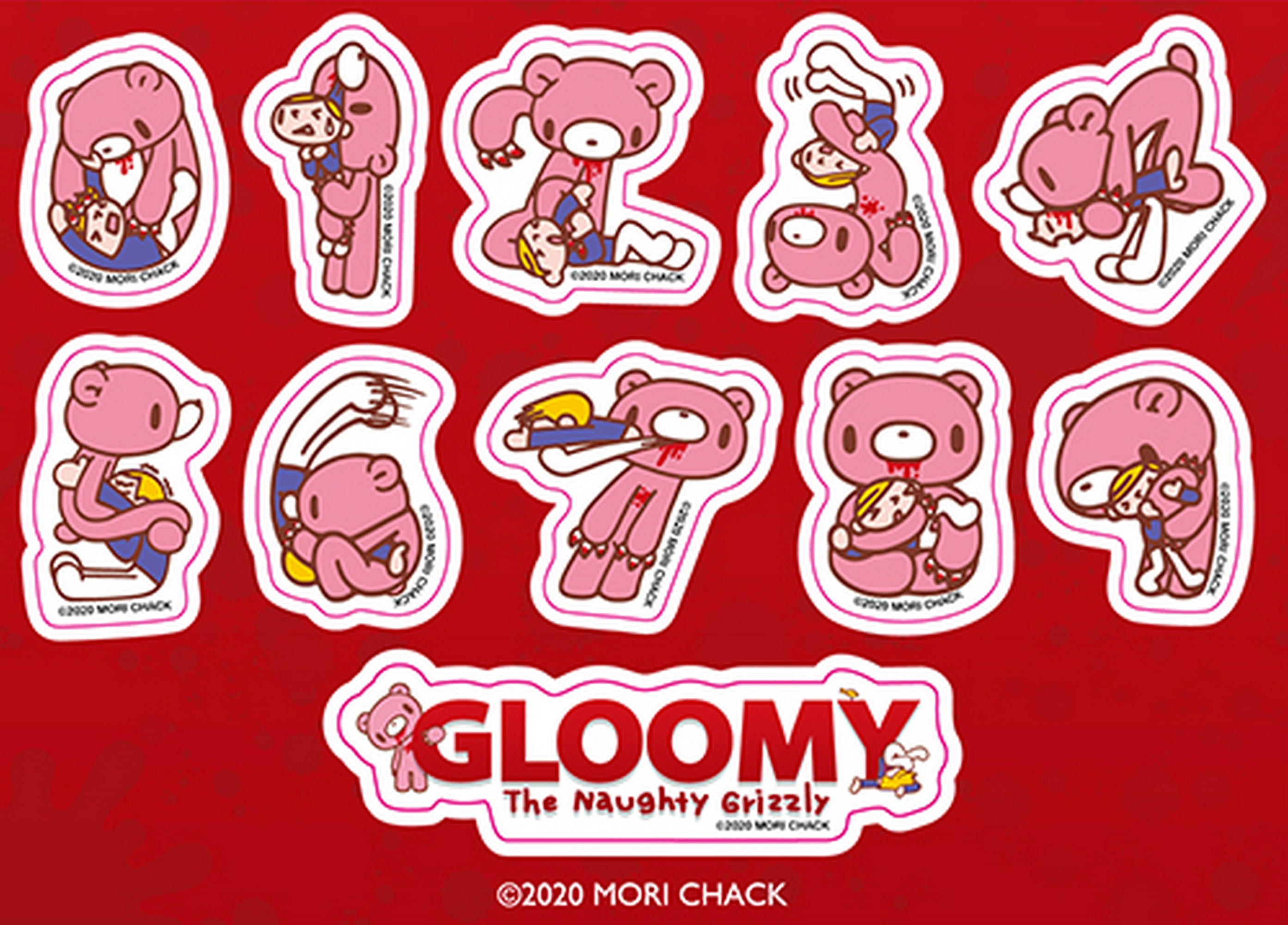 Gloomy Bear And Gloomy Numeral Sticker Set 5 X7 Walmart Com