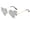 Gold white, variant on Metal Frame Sunglasses HD Lenses Eye Protection Trendy Heart Fire Design Universal Fit Sunglasses for Women and Men