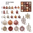thumbnail image 2 of Dmlowu Christmas Tree Decorations, 62Pcs Shatterproof Christmas Ball Ornaments Set of Snowflake Pinecone Leaf Pendants, Assorted Hanging Ornaments for Holiday, 2 of 8
