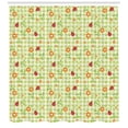 thumbnail image 3 of Ambesonne Summer Shower Curtain, Ladybugs Flowers Leaves, 69"Wx84"L, Lime Green Orange Red, 3 of 3