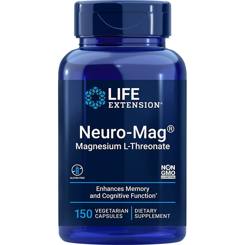 Life Extension NeuroMag Magnesium LThreonate, 150 Vegetarian Capsules