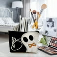 thumbnail image 3 of Moody Ghost Makeup Bag Gothic Halloween Cosmetic Bag With Linen Exterior, 3 of 6
