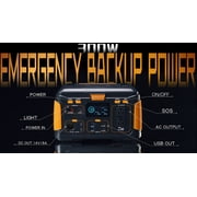 PM Auto 300W Portable Power Station, 333Wh Backup Lithium Battery, Laptop, Outdoor, Camping Solar Generator, ED Flashlight for CPAP Home Camping Travel Emergency, Wireless Charge, AC Outlet, Type-C